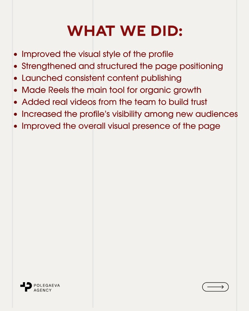 What we implemented — EICHHOLZ Instagram strategy