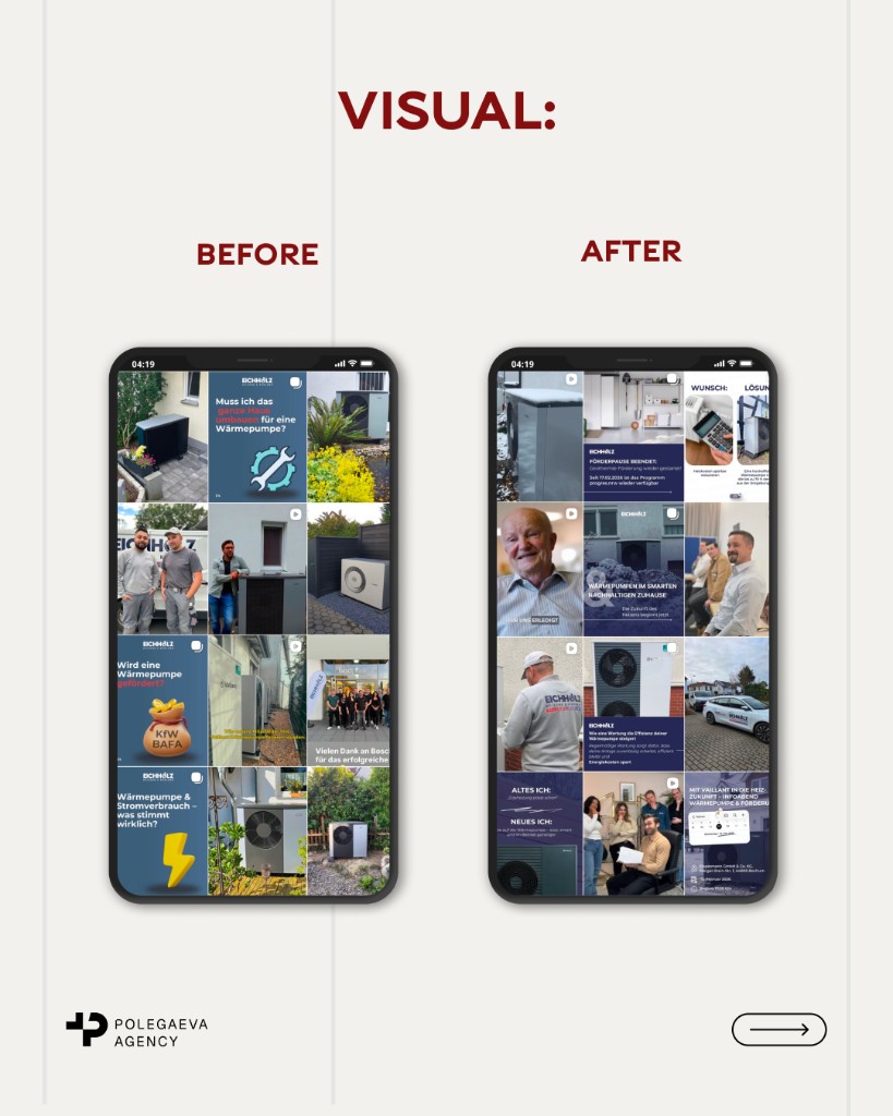 Visual before and after — EICHHOLZ Instagram profile grid