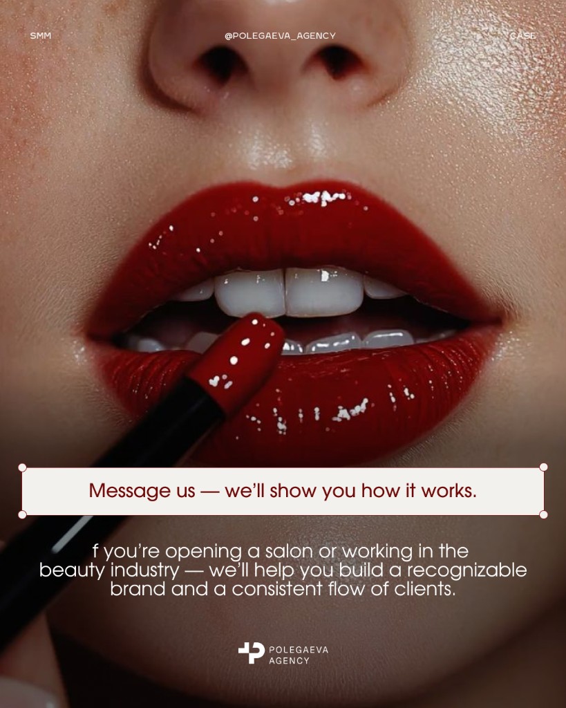If you're opening a salon or working in the beauty industry — we'll help you build a recognizable brand and a consistent flow of clients.